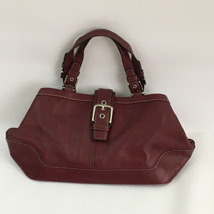 Dark Red Coach Hampton Bag